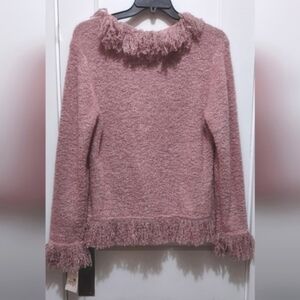 Pink Mauve Sweater w/Fringe